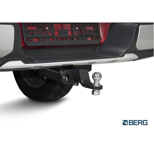 F.4014.001 BERG Фаркоп на Mitsubishi L200 2015-2019, 2019-2023, FIAT Fullback 2016-2019 без подрезки бампера. Тип шара: E. Нагрузки: 3500/120 кг, масса фаркопа 32,2 кг (без электрики в комплекте)