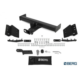 F.4014.001 BERG Фаркоп на Mitsubishi L200 2015-2019, 2019-2023, FIAT Fullback 2016-2019 без подрезки бампера. Тип шара: E. Нагрузки: 3500/120 кг, масса фаркопа 32,2 кг (без электрики в 