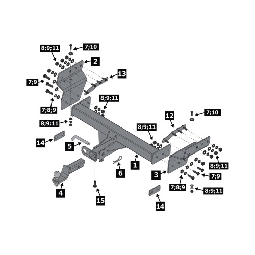 F.4014.001 BERG Фаркоп на Mitsubishi L200 2015-2019, 2019-2023, FIAT Fullback 2016-2019 без подрезки бампера. Тип шара: E. Нагрузки: 3500/120 кг, масса фаркопа 32,2 кг (без электрики в комплекте)