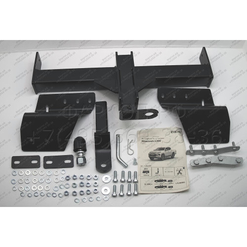 F.4014.001 BERG Фаркоп на Mitsubishi L200 2015-2019, 2019-2023, FIAT Fullback 2016-2019 без подрезки бампера. Тип шара: E. Нагрузки: 3500/120 кг, масса фаркопа 32,2 кг (без электрики в комплекте)