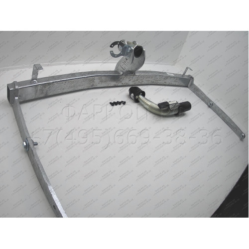 F082C GALIA Полностью оцинкованный фаркоп на Ford Fusion 2002-2012, в т.ч. модели с парктрониками. Тип шара: C (горизонтальный съемный). Без выреза бампера. Нагрузки: 1100/50 кг, масса фаркопа 14,47 кг