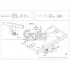 F105C GALIA Полностью оцинкованный фаркоп на Ford Galaxy 1995-2000, SEAT Alhambra 1996-2000, Volkswagen Sharan 1995-2000 2WD/4WD. Подрозетник убирается за бампер. Тип шара: C (горизонтальный съемный). Подрезка бампера. Нагрузки: 2000/85 кг, масса фаркопа 