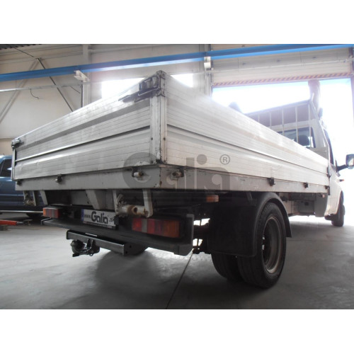 F116A GALIA Полностью оцинкованный фаркоп на Ford Transit шасси 2000-2014. Тип шара: A. Установка без выреза бампера. Нагрузки: 3000/120 кг, масса фаркопа 14,82 кг