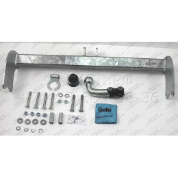 F116A GALIA Полностью оцинкованный фаркоп на Ford Transit шасси 2000-2014. Тип шара: A. Установка без выреза бампера. Нагрузки: 3000/120 кг, масса фаркопа 14,82 кг