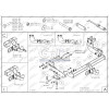 F125A GALIA Полностью оцинкованный фаркоп на Ford Tourneo 2013-, Ford Transit 2013-. Тип шара: A. Установка без снятия и выреза бампера. Нагрузки: 3500/140 кг, масса фаркопа 20,02 кг