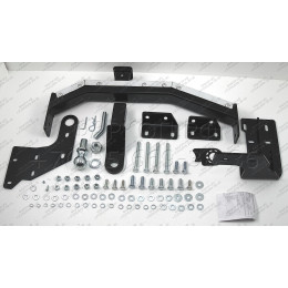 FA 0230-E(N) Бизон Фаркоп с хромированной накладкой на Kia Sorento Prime 2015-2020, Hyundai Santa Fe 2018-2021 без подрезки бампера. Тип шара: E (легкосъемный шар под квад