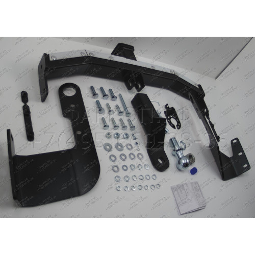 FA 0240-E(N) Бизон Фаркоп с хромированной накладкой на Haval H6 2014-2020, Haval M6 2023- без подрезки бампера. Тип шара: E (легкосъемный шар под квадрат). Нагрузки: 2500/120 кг. Не комплектуется электрикой