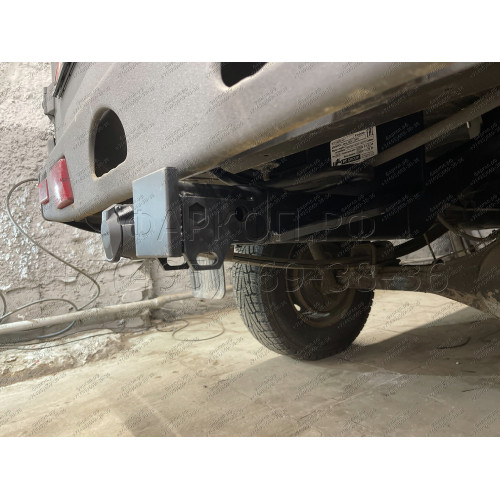 GAZ-XX-991122.00 PT GROUP Фаркоп на ГАЗ Соболь 27527/22177/221717 1998- без подрезки бампера. Тип шара: E (легкосъемный шар под квадрат). Нагрузки: 1500/75 кг, масса фаркопа 18,8 кг (без электрики в комплекте, не комплектуется заглушкой)