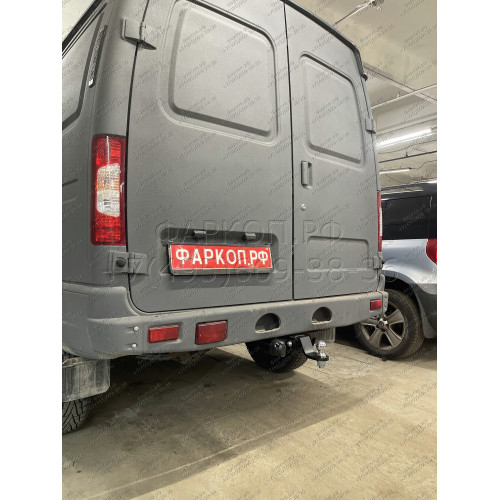 GAZ-XX-991122.00 PT GROUP Фаркоп на ГАЗ Соболь 27527/22177/221717 1998- без подрезки бампера. Тип шара: E (легкосъемный шар под квадрат). Нагрузки: 1500/75 кг, масса фаркопа 18,8 кг (без электрики в комплекте, не комплектуется заглушкой)