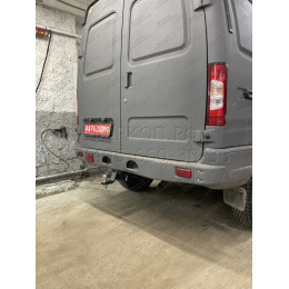 GAZ-XX-991122.00 PT GROUP Фаркоп на ГАЗ Соболь 27527/22177/221717 1998- без подрезки бампера. Тип шара: E (легкосъемный шар под квадрат). Нагрузки: 1500/75 кг, масса фар