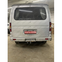 GAZ-XX-991122.00 PT GROUP Фаркоп на ГАЗ Соболь 27527/22177/221717 1998- без подрезки бампера. Тип шара: E (легкосъемный шар под квадрат). Нагрузки: 1500/75 кг, масса фар