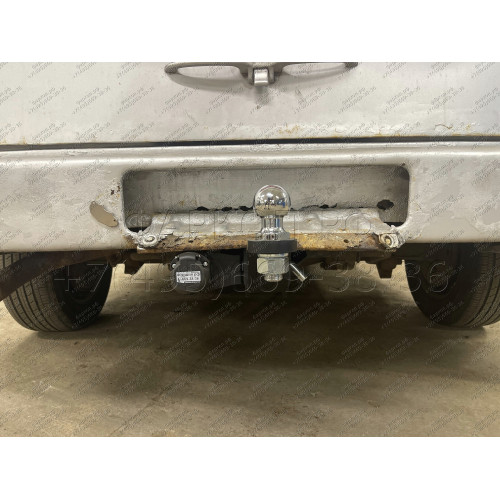 GAZ-XX-991122.00 PT GROUP Фаркоп на ГАЗ Соболь 27527/22177/221717 1998- без подрезки бампера. Тип шара: E (легкосъемный шар под квадрат). Нагрузки: 1500/75 кг, масса фаркопа 18,8 кг (без электрики в комплекте, не комплектуется заглушкой)