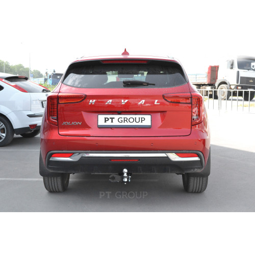HVJ-21-991122.00 PT GROUP Фаркоп на Haval Jolion 2021- без подрезки бампера. Тип шара: E (легкосъемный шар под квадрат). Нагрузки: 1800/75 кг, масса фаркопа 16,7 кг (без электрики в комплекте)