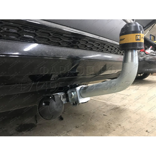 91008-A MOTODOR Фаркоп с оцинкованным шаром на Kia Sorento 2020-, Hyundai Santa Fe IV рестайлинг 2021-2023. Необходима подрезка бампера. Тип шара: A. Нагрузки: 2000/100 кг, масса фаркопа 16,5 кг (без электрики в комплекте)