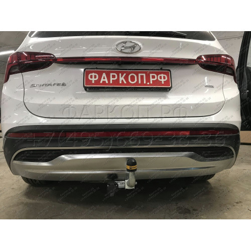 91008-A MOTODOR Фаркоп с оцинкованным шаром на Kia Sorento 2020-, Hyundai Santa Fe IV рестайлинг 2021-2023. Необходима подрезка бампера. Тип шара: A. Нагрузки: 2000/100 кг, масса фаркопа 16,5 кг (без электрики в комплекте)
