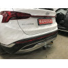 91008-A MOTODOR Фаркоп с оцинкованным шаром на Kia Sorento 2020-, Hyundai Santa Fe IV рестайлинг 2021-2023. Необходима подрезка бампера. Тип шара: A. Нагрузки: 2000/100 кг, масса фаркопа 16,5 кг (без электрики в комплекте)