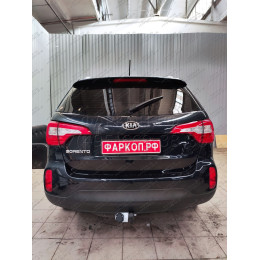 KI 24 AVTOS Фаркоп на Hyundai Santa Fe 2012-2018, Kia Sorento 2012-2015. Необходима подрезка бампера. Тип шара: A. Нагрузки: 2000/100 кг, масса фаркопа 18 кг (без электрики в к