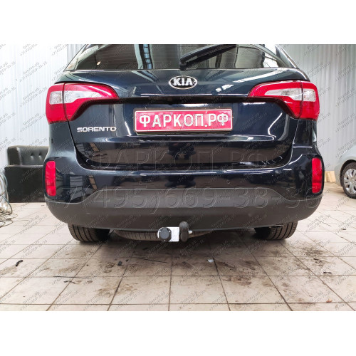 KI 24 AVTOS Фаркоп на Hyundai Santa Fe 2012-2018, Kia Sorento 2012-2015. Необходима подрезка бампера. Тип шара: A. Нагрузки: 2000/100 кг, масса фаркопа 18 кг (без электрики в комплекте)