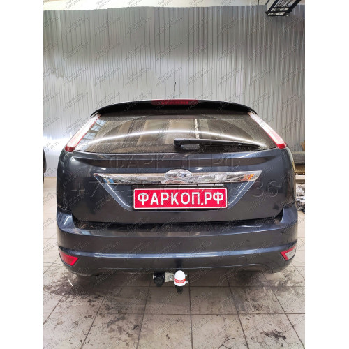 6011 Трейлер Фаркоп для Ford Focus 2 хетчбек 2004-2011, Ford Focus C-MAX 2003-2010. Требуется подрезка бампера. Тип шара: A. Нагрузки: 1000/50 кг, масса фаркопа 14,5 кг (без электрики в комплекте)
