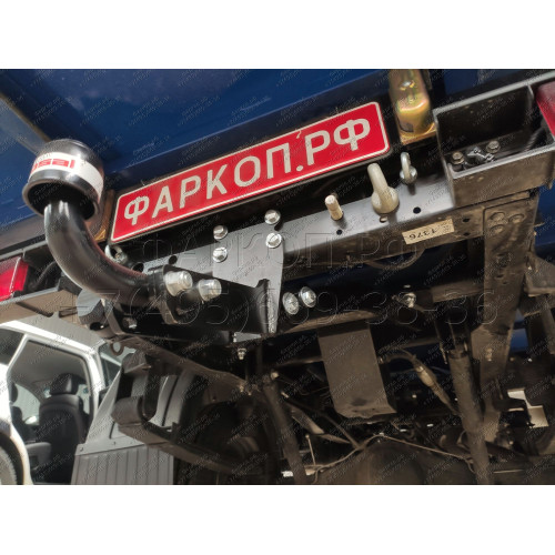 5608-A ORIS Фаркоп на Газель 3302 борт, 33023 (фермер с двойной кабиной), не подходит для удлиненной базы 1997-, Газель NEXT бортовая (стандартная база) 2013-2016 без подрезки бампера. Тип шара: A. Нагрузки: 1400/75 кг, масса фаркопа 16 кг (без электрики 