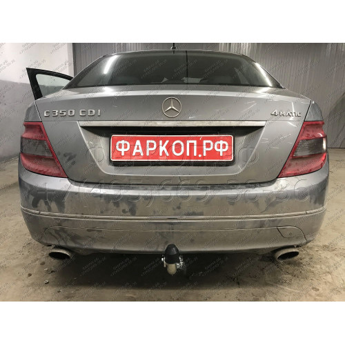 M125C GALIA Полностью оцинкованный фаркоп на Mercedes C-Class w204 седан 2007-2014 / s204 универсал 2007-2014, не подходит для AMG, не подходит на широкий бампер. Подрозетник убирается за бампер. Тип шара: C (горизонтальный съемный). Без выреза бампера. Н