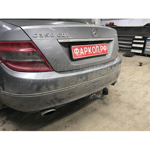 M125C GALIA Полностью оцинкованный фаркоп на Mercedes C-Class w204 седан 2007-2014 / s204 универсал 2007-2014, не подходит для AMG, не подходит на широкий бампер. Подрозетник убирается за бампер. Тип шара: C (горизонтальный съемный). Без выреза бампера. Н
