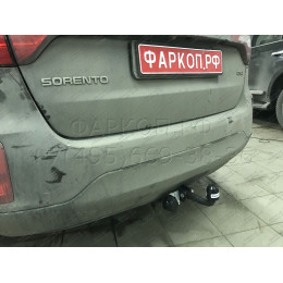 KI 24 AVTOS Фаркоп на Hyundai Santa Fe 2012-2018, Kia Sorento 2012-2015. Необходима подрезка бампера. Тип шара: A. Нагрузки: 2000/100 кг, масса фаркопа 18 кг (без электрики в к