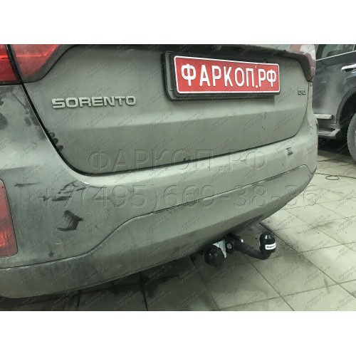 KI 24 AVTOS Фаркоп на Hyundai Santa Fe 2012-2018, Kia Sorento 2012-2015. Необходима подрезка бампера. Тип шара: A. Нагрузки: 2000/100 кг, масса фаркопа 18 кг (без электрики в комплекте)