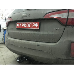 KI 24 AVTOS Фаркоп на Hyundai Santa Fe 2012-2018, Kia Sorento 2012-2015. Необходима подрезка бампера. Тип шара: A. Нагрузки: 2000/100 кг, масса фаркопа 18 кг (без электрики в к