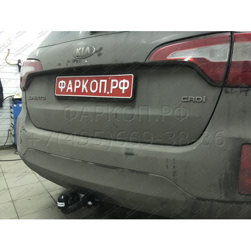 KI 24 AVTOS Фаркоп на Hyundai Santa Fe 2012-2018, Kia Sorento 2012-2015. Необходима подрезка бампера. Тип шара: A. Нагрузки: 2000/100 кг, масса фаркопа 18 кг (без электрики в комплекте)