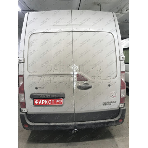 O060A GALIA Полностью оцинкованный фаркоп на Renault Master 2010-, Opel Movano B 2010-2021, Nissan NV400 2011-2021, Nissan Interstar 2022- фургон без ступеньки, передний привод, кроме двухскатных авто. Тип шара: A. Установка без снятия и выреза бампера. Н
