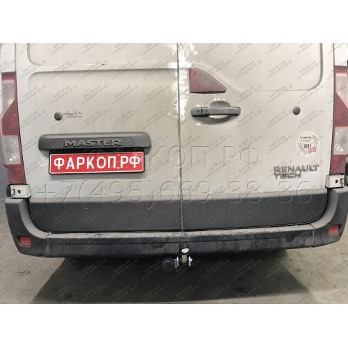 O060A GALIA Полностью оцинкованный фаркоп на Renault Master 2010-, Opel Movano B 2010-2021, Nissan NV400 2011-2021, Nissan Interstar 2022- фургон без ступеньки, передний привод, кроме двухскатных авто. Тип шара: A. Установка без снятия и выреза бампера. Н