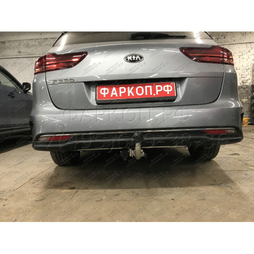 H100C GALIA Полностью оцинкованный фаркоп на Kia Ceed универсал, в т.ч. дизель, в т.ч. GT-Line, в т.ч. hybrid 2018-, Hyundai i30 универсал, в т.ч. дизель, в т.ч. GT-Line, в т.ч. hybrid 2017-. Тип шара: C (горизонтальный съемный). Установка без снятия и вы