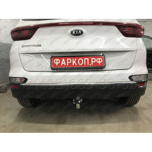 K046A GALIA Полностью оцинкованный фаркоп на Kia Sportage IV рестайл 2018-2022, в т.ч. GT Line. Тип шара: A. Установка без выреза бампера. Нагрузки: 2200/100 кг, масса фаркопа 16,52 кг