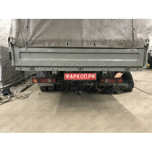 5608-A ORIS Фаркоп на Газель 3302 борт, 33023 (фермер с двойной кабиной), не подходит для удлиненной базы 1997-, Газель NEXT бортовая (стандартная база) 2013-2016 без подрезки бампера. Тип шара: A. Нагрузки: 1400/75 кг, масса фаркопа 16 кг (без электрики 