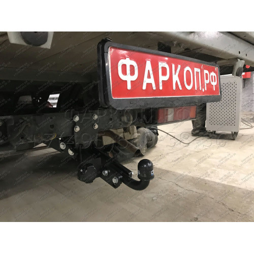 5608-A ORIS Фаркоп на Газель 3302 борт, 33023 (фермер с двойной кабиной), не подходит для удлиненной базы 1997-, Газель NEXT бортовая (стандартная база) 2013-2016 без подрезки бампера. Тип шара: A. Нагрузки: 1400/75 кг, масса фаркопа 16 кг (без электрики 