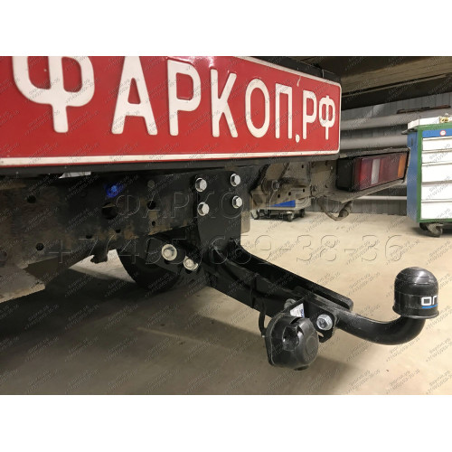 5608-A ORIS Фаркоп на Газель 3302 борт, 33023 (фермер с двойной кабиной), не подходит для удлиненной базы 1997-, Газель NEXT бортовая (стандартная база) 2013-2016 без подрезки бампера. Тип шара: A. Нагрузки: 1400/75 кг, масса фаркопа 16 кг (без электрики 