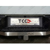 TCU00293 ТСС Фаркоп на Isuzu D-MAX 2020- с накладкой с надписью D-MAX без подрезки бампера. Тип шара: E (шаровый узел под американский квадрат). Нагрузки: 2500/100 кг