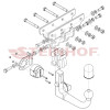 J-080 STEINHOF Фаркоп на Jeep Gladiator 01/2020- без снятия и подрезки бампера. Тип шара: AV (вертикальное быстросъемное крепление шара на ключе). Нагрузки: 3500/180 кг, масса фаркопа 4,82 кг (без электрики в комплекте)