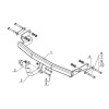 JW 02 AVTOS Фаркоп на Jeep Compass 2006-2017, Jeep Liberty 2006-2016. Требуется подрезка бампера. Тип шара: A. Нагрузки: 1500/75 кг, масса фаркопа 16 кг (без электрики в комплекте)