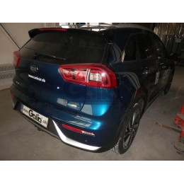 K040C GALIA Полностью оцинкованный фаркоп на Kia Niro 2016-2021. Тип шара: C (горизонтальный съемный). Невидимый вырез бампера. Нагрузки: 1300/100 кг, масса фа