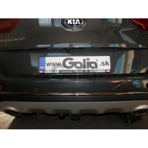 K046A GALIA Полностью оцинкованный фаркоп на Kia Sportage IV рестайл 2018-2022, в т.ч. GT Line. Тип шара: A. Установка без выреза бампера. Нагрузки: 2200/100 кг, масса фаркопа 16,52 кг