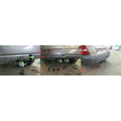K107-A Лидер-плюс ТСУ для Kia Sorento 2006-2009. Требуется подрезка бампера. Нагрузки: 1300/75 кг, масса фаркопа 18 кг (без электрики в комплекте)