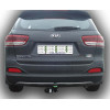 K121-A Лидер-плюс ТСУ для Kia Sorento Prime дорестайл 2015-2018 (дизель, бензин), Hyundai Santa Fe 2015-2018 (дизель). Требуется подрезка бампера. Нагрузки: 1300/75 кг, масса фаркопа 18,42 кг (без электрики в комплекте)