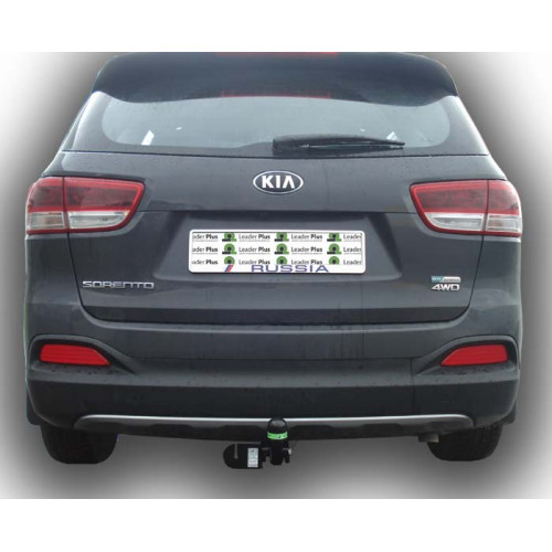 K121-A Лидер-плюс ТСУ для Kia Sorento Prime дорестайл 2015-2018 (дизель, бензин), Hyundai Santa Fe 2015-2018 (дизель). Требуется подрезка бампера. Нагрузки: 1300/75 кг, масса фаркопа 18,42 кг (без электрики в комплекте)