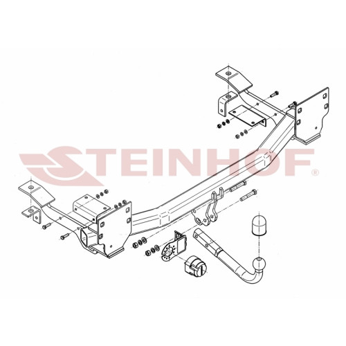 L-110 STEINHOF Фаркоп на Land Rover Range Rover L322 2002-2012 без подрезки бампера. Тип шара: A. Нагрузки: 3500/150 кг, масса фаркопа 26,4 кг (без электрики в комплекте)