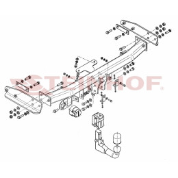 M-051 STEINHOF Фаркоп на Ford Maverick 2004-2007, Mazda Tribute 2004-2007. Требуется подрезка бампера. Тип шара: AV (вертикальное быстросъемное крепление шара на ключе). 