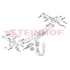 M-099 STEINHOF Фаркоп на Mercedes A-Class w169 2004-2012, Mercedes B-Class w245, кроме AMG 2005-2011. Требуется подрезка бампера. Тип шара: AV (вертикальное быстросъемное крепление шара на ключе). Нагрузки: 1500/70 кг, масса фаркопа 18,9 кг (без электрики