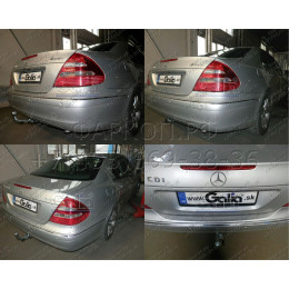 M104A GALIA Полностью оцинкованный фаркоп на Mercedes E-Class w211 седан 2002-2009. Подрозетник убирается за бампер. Тип шара: A. Без выреза бампера. Нагрузки: 22