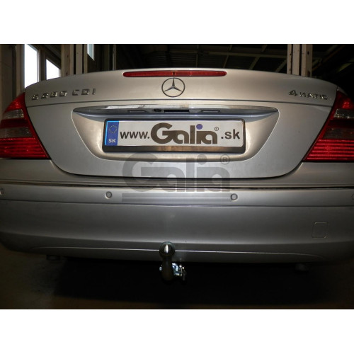 M104A GALIA Полностью оцинкованный фаркоп на Mercedes E-Class w211 седан 2002-2009. Подрозетник убирается за бампер. Тип шара: A. Без выреза бампера. Нагрузки: 2200/90 кг, масса фаркопа 18,02 кг